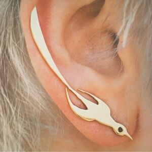 PHOENIX EARRING CLIMBERS GOLD PAIR